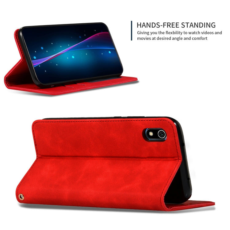 Retro Skin Feel Business Magnetic Horizontal Flip Leather Case for Xiaomi Redmi 7A