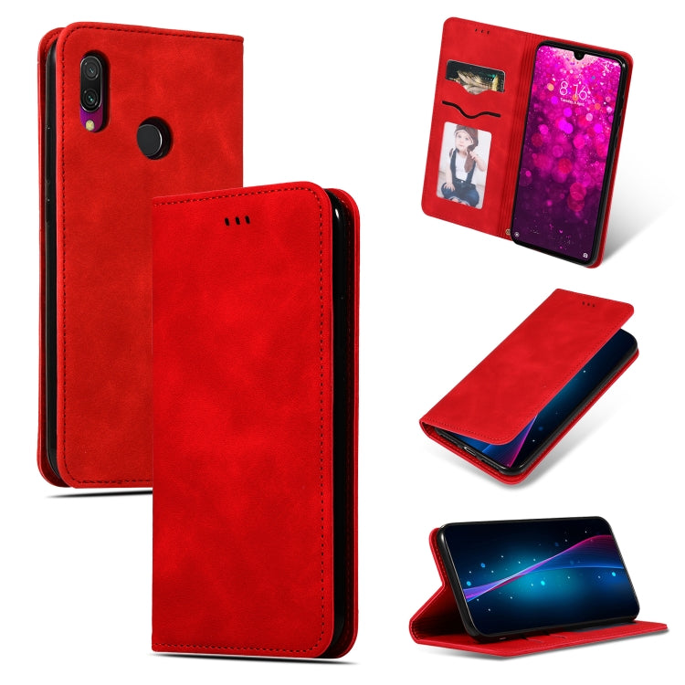 Retro Skin Feel Business Magnetic Horizontal Flip Leather Case for Xiaomi Redmi 7 / Redmi Y3