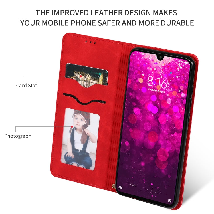 Retro Skin Feel Business Magnetic Horizontal Flip Leather Case for Xiaomi Redmi 7 / Redmi Y3