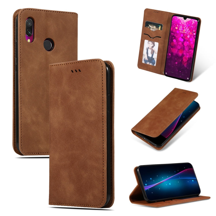 Retro Skin Feel Business Magnetic Horizontal Flip Leather Case for Xiaomi Redmi 7 / Redmi Y3