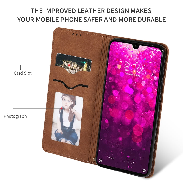 Retro Skin Feel Business Magnetic Horizontal Flip Leather Case for Xiaomi Redmi 7 / Redmi Y3