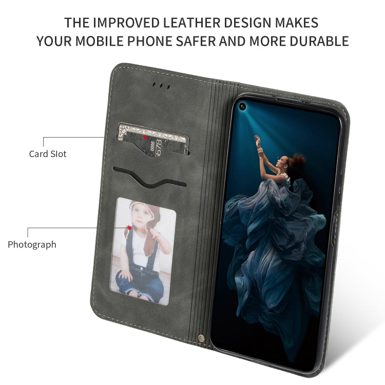 Retro Skin Feel Business Magnetic Horizontal Flip Leather Case for Huawei Honor 20 Pro