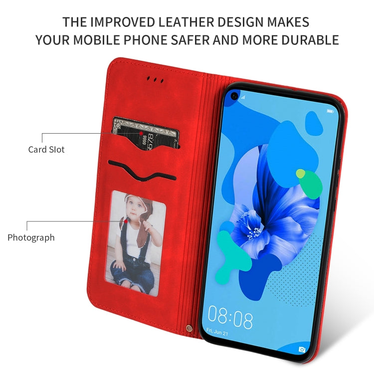 Retro Skin Feel Business Magnetic Horizontal Flip Leather Case for Huawei P20 Lite 2019 / Nova 5i
