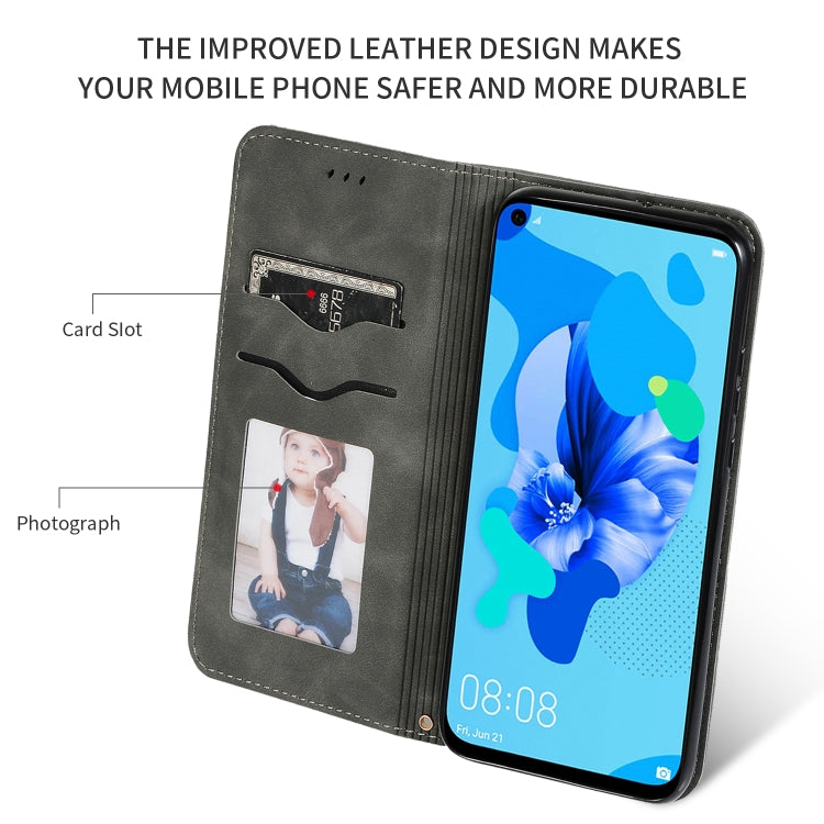 Retro Skin Feel Business Magnetic Horizontal Flip Leather Case for Huawei P20 Lite 2019 / Nova 5i