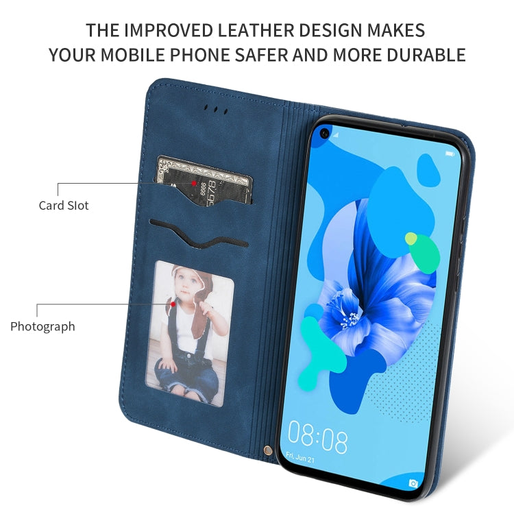 Retro Skin Feel Business Magnetic Horizontal Flip Leather Case for Huawei P20 Lite 2019 / Nova 5i