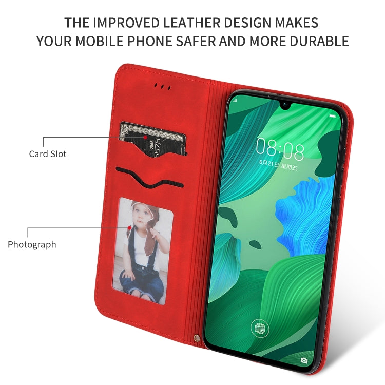 Retro Skin Feel Business Magnetic Horizontal Flip Leather Case for Huawei Nova 5 / Nova 5 Pro