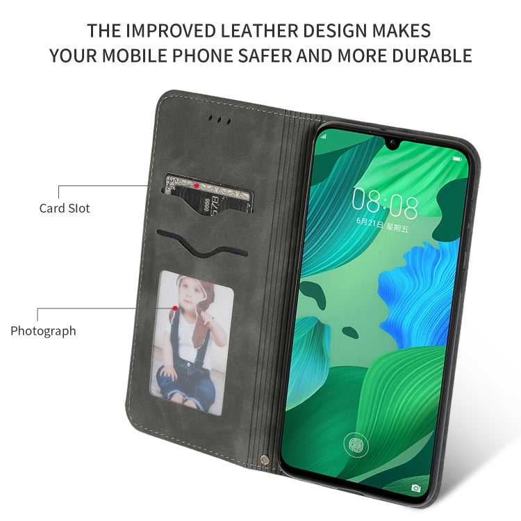 Retro Skin Feel Business Magnetic Horizontal Flip Leather Case for Huawei Nova 5 / Nova 5 Pro