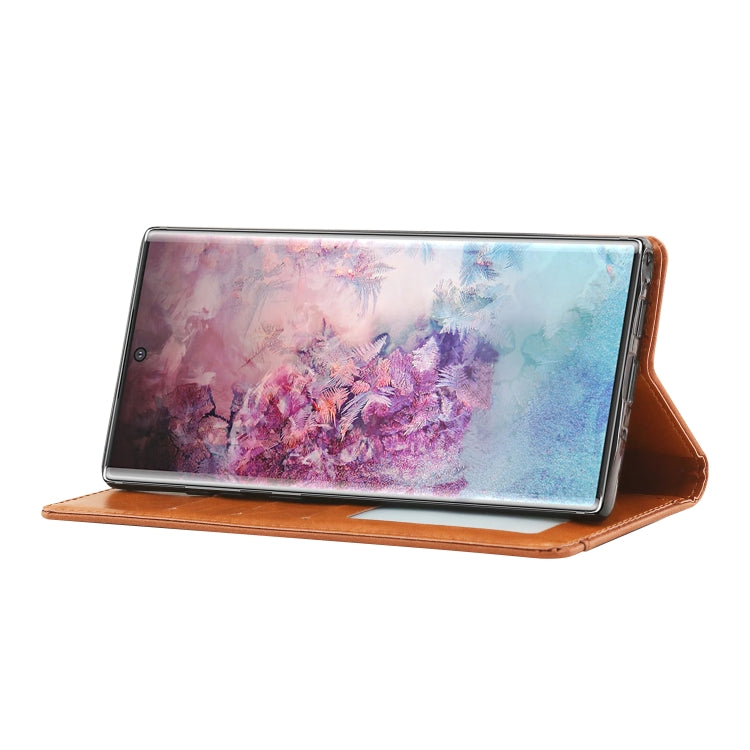 Knead Skin Texture Horizontal Flip Leather Case for Galaxy Note10+ , with Photo Frame & Holder & Card Slots & Wallet