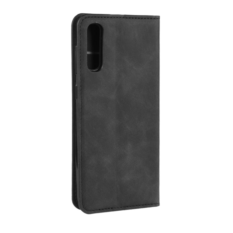 Retro-skin Business Magnetic Suction Leather Case with Wallet & Card Slot & Holder for Galaxy A50