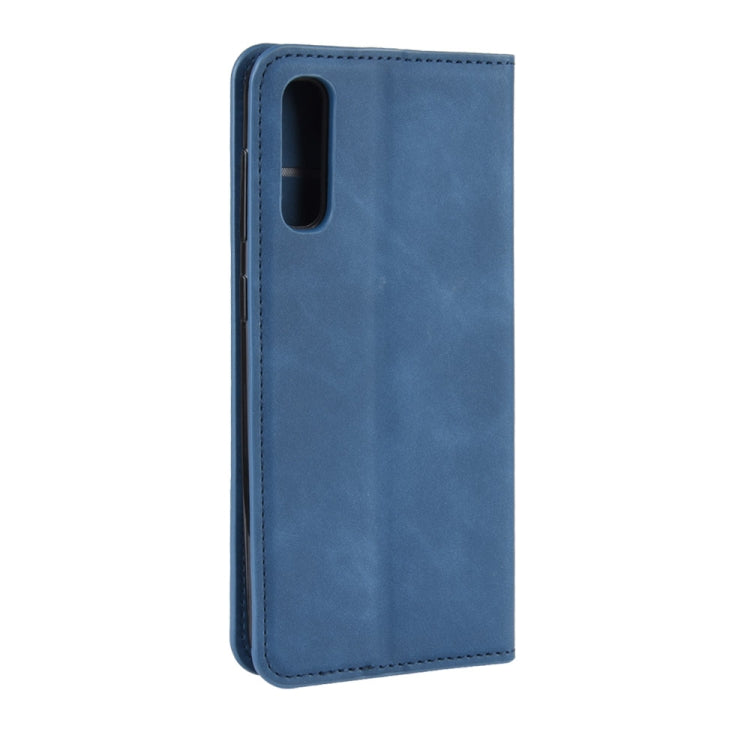 Retro-skin Business Magnetic Suction Leather Case with Wallet & Card Slot & Holder for Galaxy A50