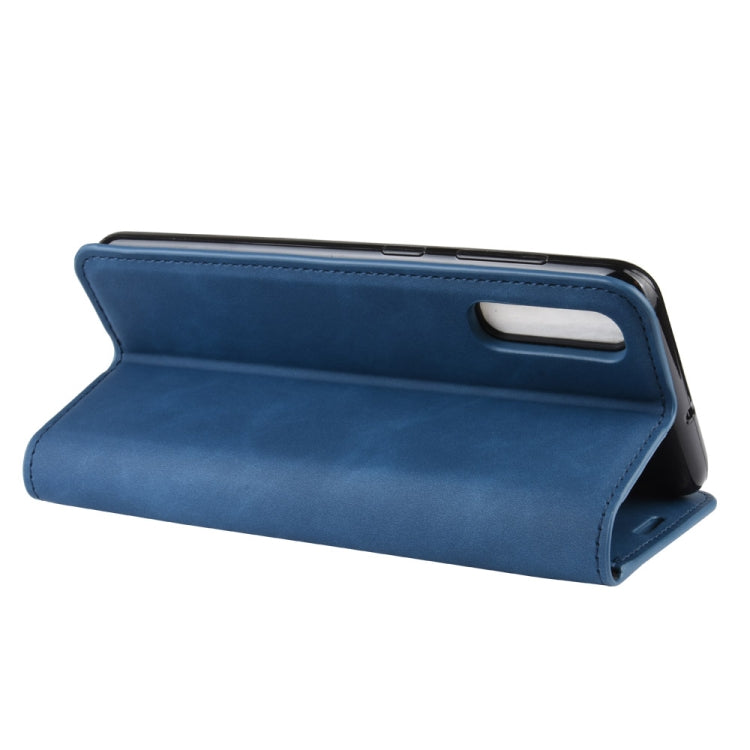 Retro-skin Business Magnetic Suction Leather Case with Wallet & Card Slot & Holder for Galaxy A50