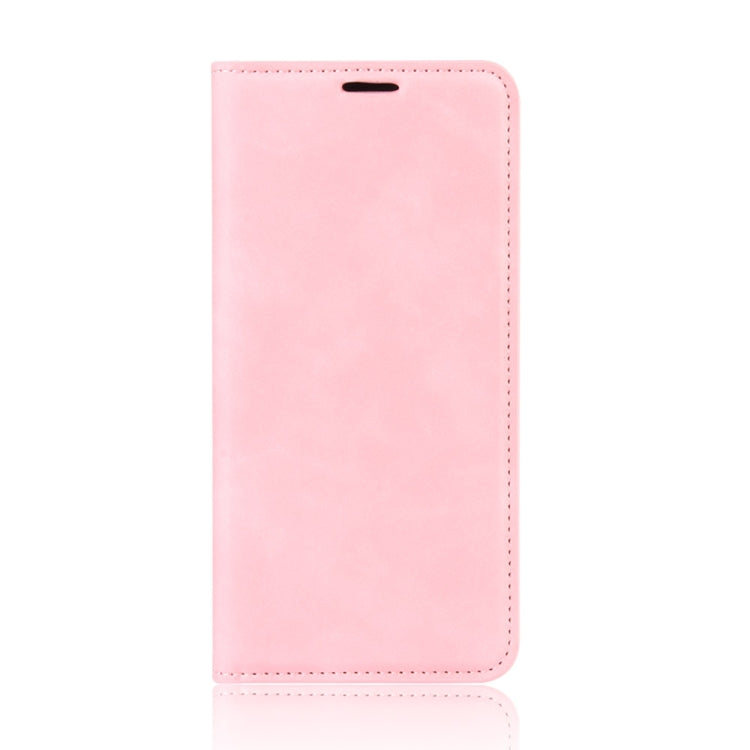 Retro-skin Business Magnetic Suction Leather Case with Wallet & Card Slot & Holder for Galaxy A50