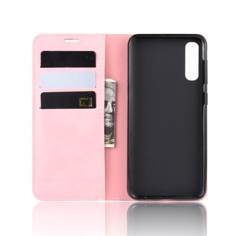 Retro-skin Business Magnetic Suction Leather Case with Wallet & Card Slot & Holder for Galaxy A50