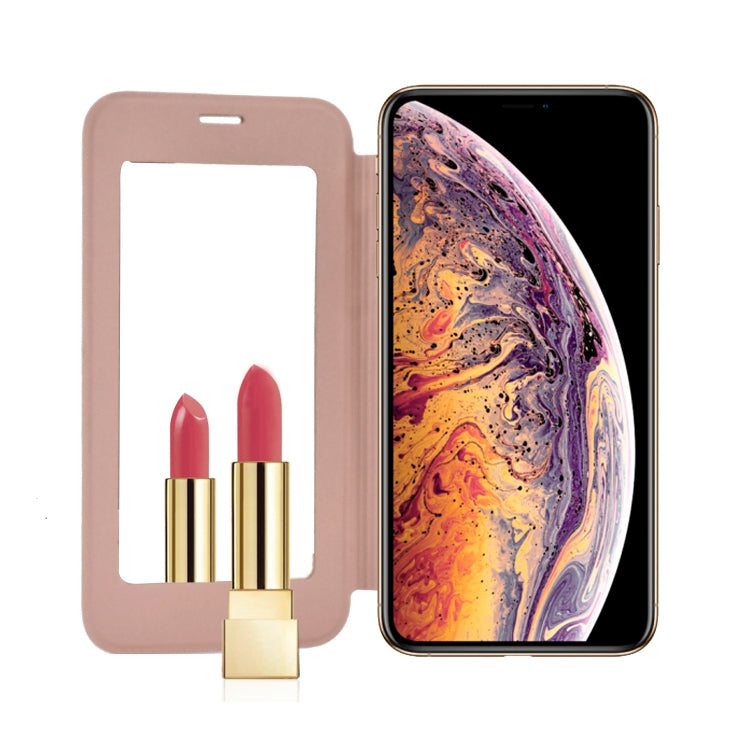 For iPhone 11 Pro Solid Color Plain PU + TPU Mirror Leather Case