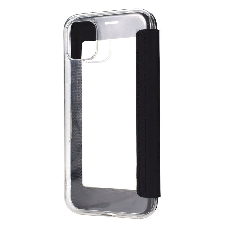 For iPhone 11 Solid Color Plain PU + TPU Mirror Leather Case