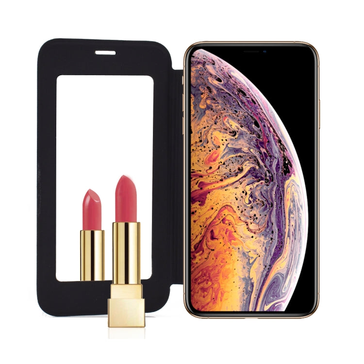 For iPhone 11 Solid Color Plain PU + TPU Mirror Leather Case