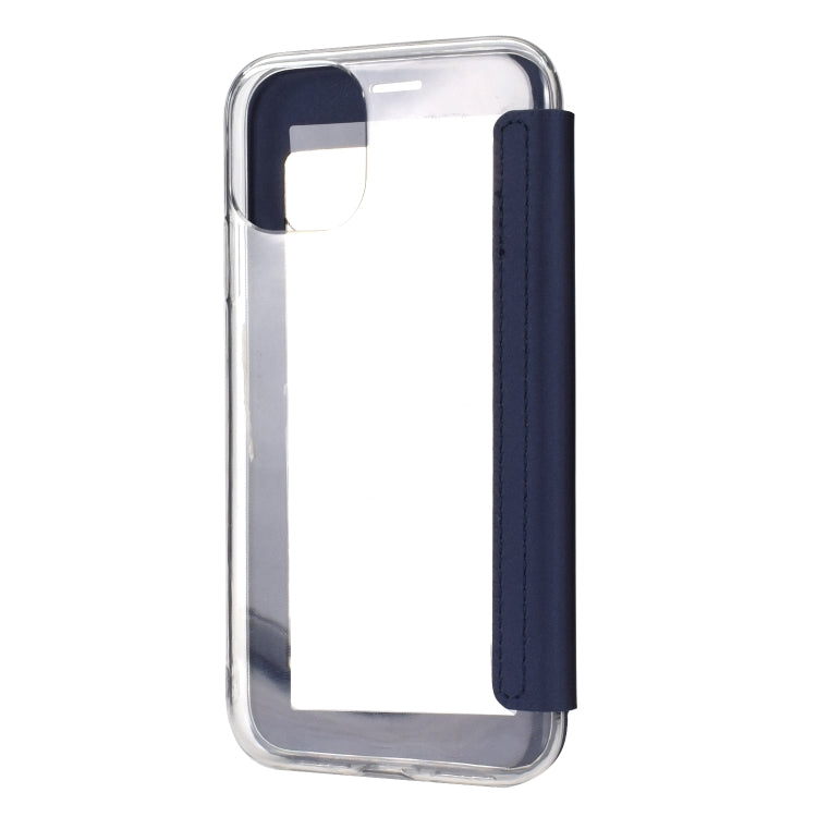 For iPhone 11 Solid Color Plain PU + TPU Mirror Leather Case