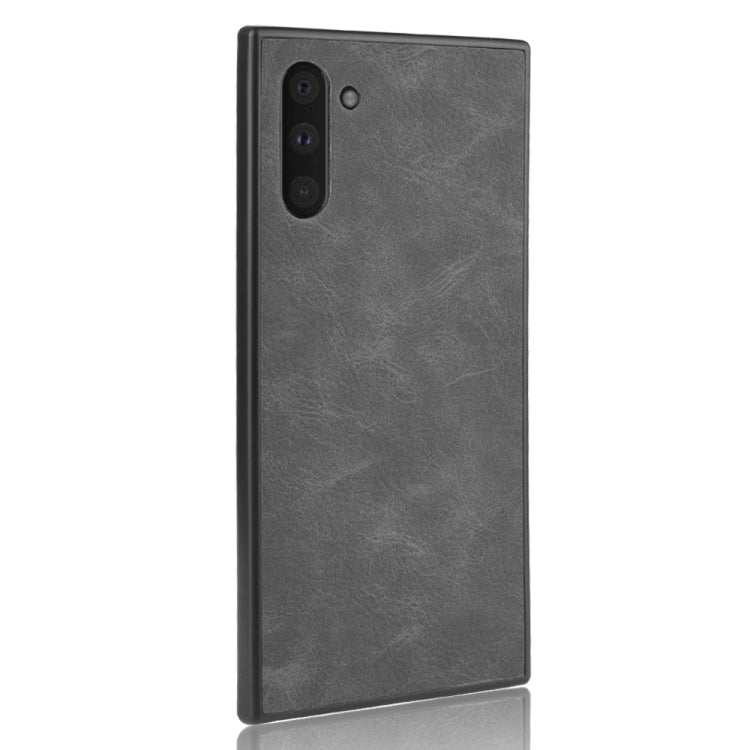 Shockproof Sheep Skin PC + PU + TPU Case For Galaxy Note10(Light black)