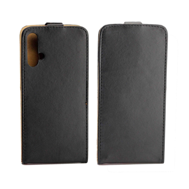 Business Style Vertical Flip TPU Leather Case  with Card Slot For Huawei Nova 5 / Nova 5 Pro(black)