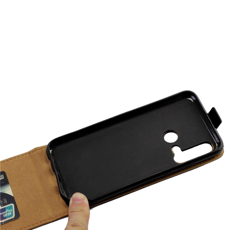 Business Style Vertical Flip TPU Leather Case  with Card Slot For Huawei P20 Lite(2019) / Nova5i(black)