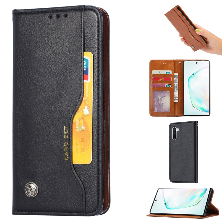 Knead Skin Texture Horizontal Flip Leather Case for Galaxy Note10, with Photo Frame & Holder & Card Slots & Wallet