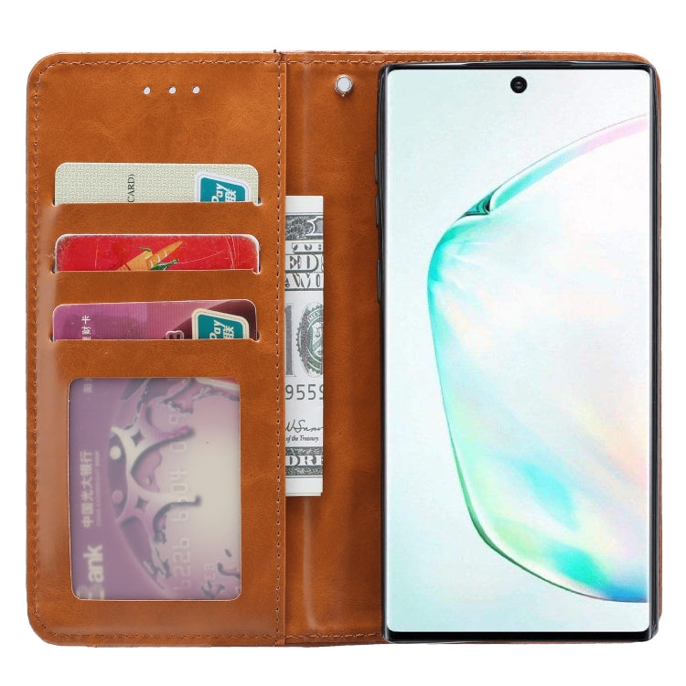 Knead Skin Texture Horizontal Flip Leather Case for Galaxy Note10, with Photo Frame & Holder & Card Slots & Wallet