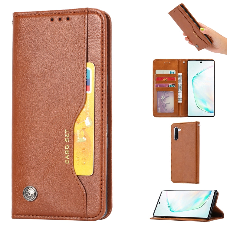 Knead Skin Texture Horizontal Flip Leather Case for Galaxy Note10, with Photo Frame & Holder & Card Slots & Wallet