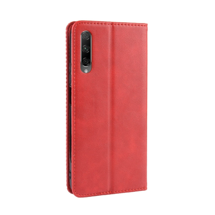 Magnetic Buckle Retro Crazy Horse Texture Horizontal Flip Leather Case for Huawei Honor 9X / Honor 9X Pro, with Holder & Card Slots & Photo Frame