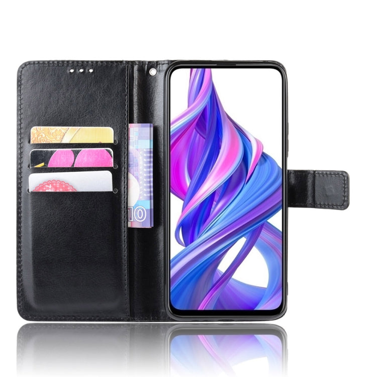 Retro Crazy Horse Texture Horizontal Flip Leather Case for Huawei Honor 9X / Honor 9X Pro, with Holder & Card Slots & Photo Frame