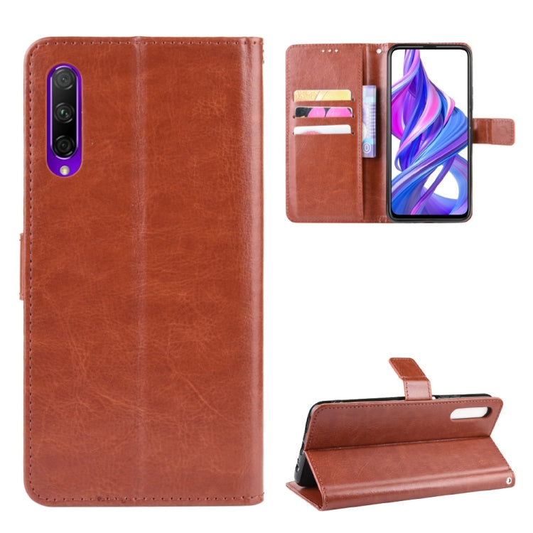 Retro Crazy Horse Texture Horizontal Flip Leather Case for Huawei Honor 9X / Honor 9X Pro, with Holder & Card Slots & Photo Frame