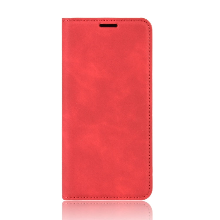 Retro-skin Business Magnetic Suction Leather Case with Purse-Bracket-Chuck For Galaxy A30