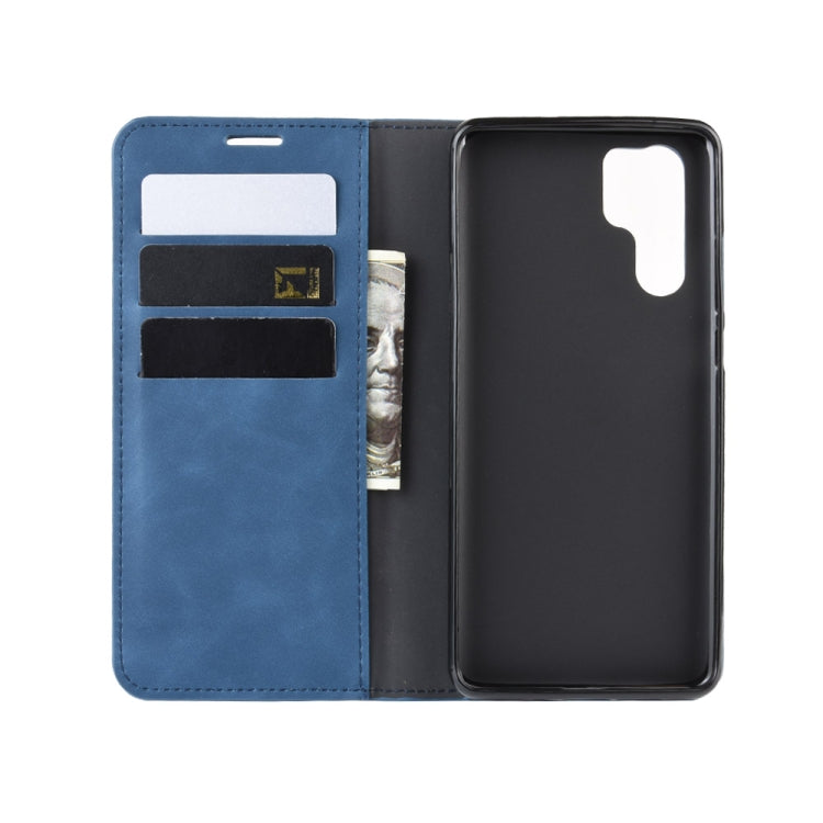 Retro-skin Business Magnetic Suction Leather Case with Purse-Bracket-Chuck For Huawei P30 Pro