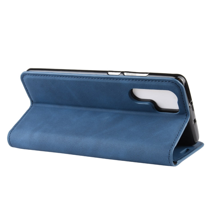 Retro-skin Business Magnetic Suction Leather Case with Purse-Bracket-Chuck For Huawei P30 Pro