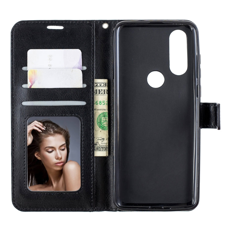 Crazy Horse Texture Horizontal Flip Leather Case with Holder & Card Slots & Wallet & Photo Frame For Moto One Vision