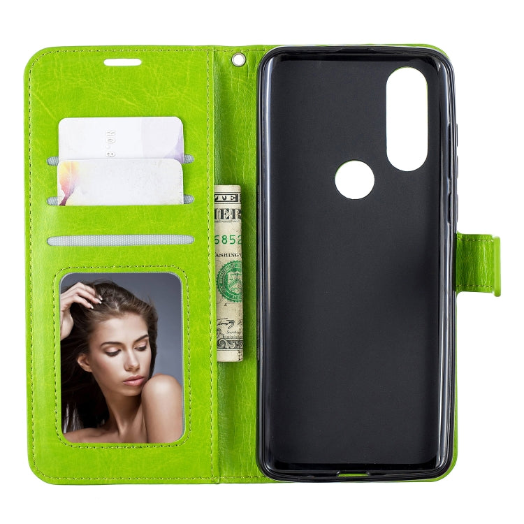 Crazy Horse Texture Horizontal Flip Leather Case with Holder & Card Slots & Wallet & Photo Frame For Moto One Vision