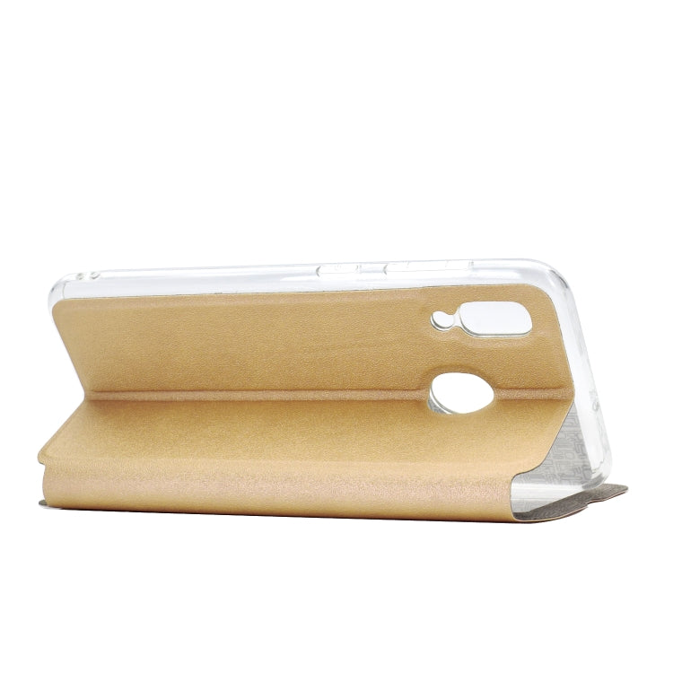 Golden Beach Window with Bracket Mobile Phone Holster Smart Sliding Button Answering Phone for Galaxy A20 / A30