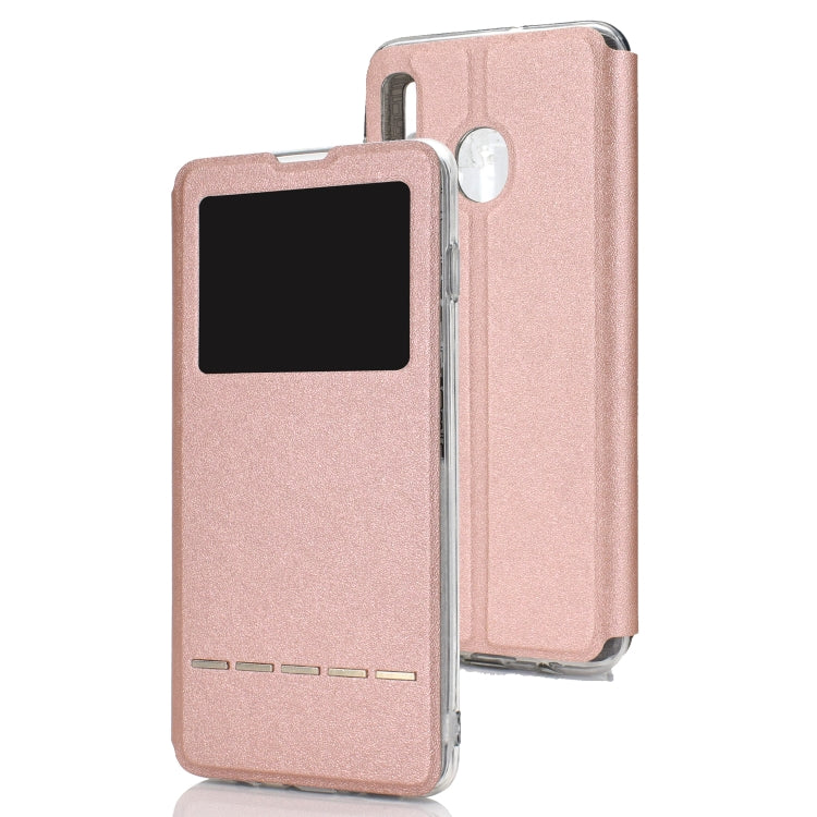 Golden Beach Window with Bracket Mobile Phone Holster Smart Sliding Button Answering Phone for Galaxy A20 / A30