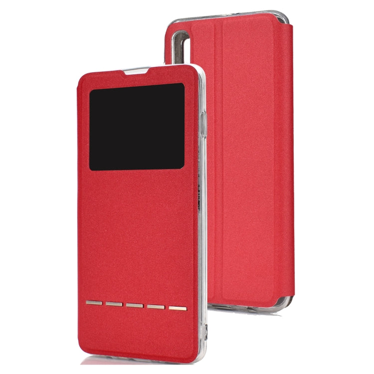 Golden Beach Window with Bracket Mobile Phone Holster Smart Sliding Button Answering Phone for Samsung Galaxy A50