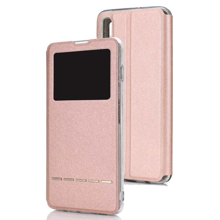 Golden Beach Window with Bracket Mobile Phone Holster Smart Sliding Button Answering Phone for Samsung Galaxy A50