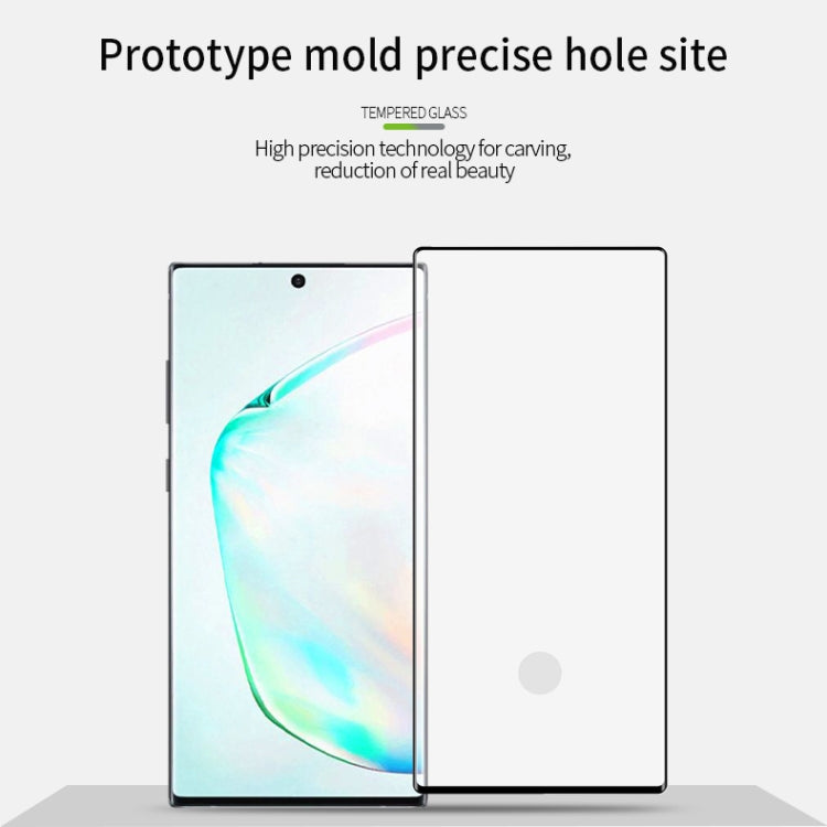 MOFI 9H 3D Explosion Proof Thermal Bending Full Screen Covered With Tempered Glass Film for Galaxy note10+(Black)