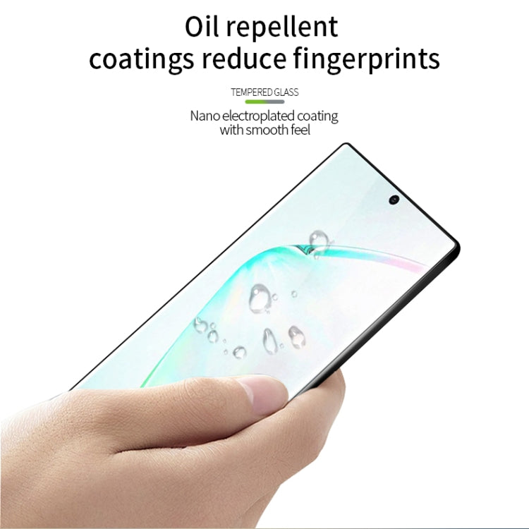 MOFI 9H 3D Explosion Proof Thermal Bending Full Screen Covered With Tempered Glass Film for Galaxy note10+(Black)
