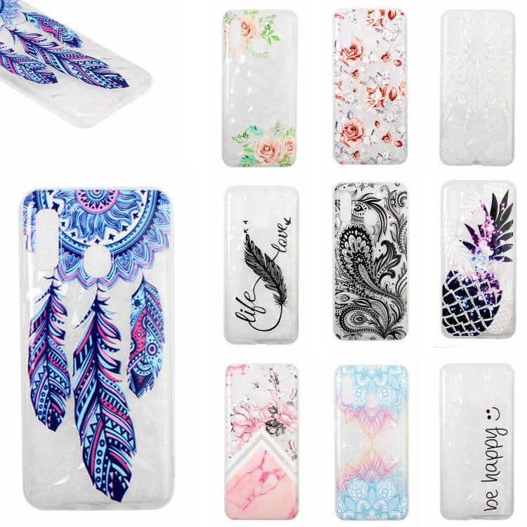 Diamond Pattern Painted TPU Protective Case for Samsung Galaxy A20e