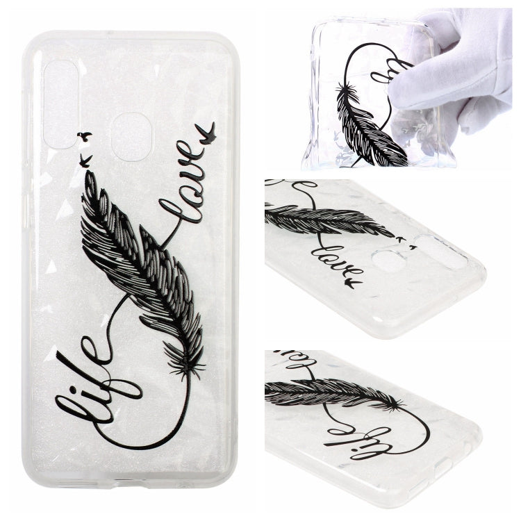 Diamond Pattern Painted TPU Protective Case for Samsung Galaxy A20e