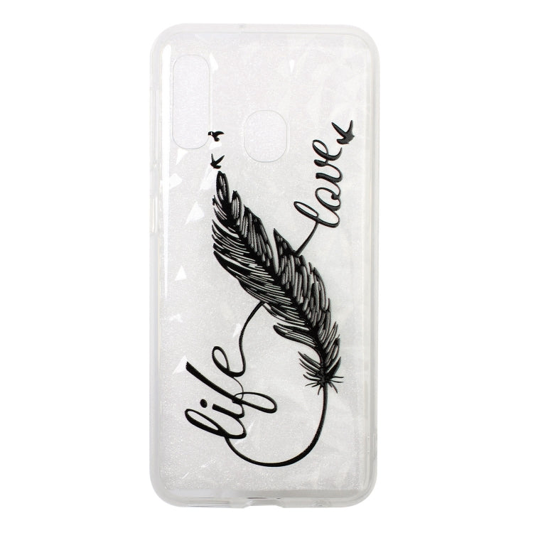 Diamond Pattern Painted TPU Protective Case for Samsung Galaxy A20e