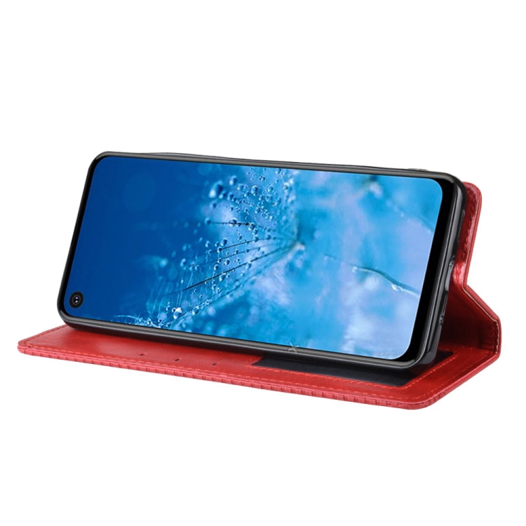 Magnetic Buckle Retro Crazy Horse Texture Horizontal Flip Leather Case for Motorola One Action, with Holder & Card Slots & Photo Frame
