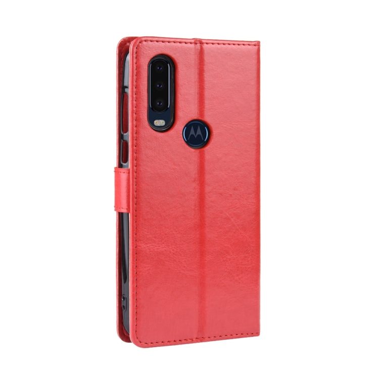 Retro Crazy Horse Texture Horizontal Flip Leather Case for Motorola One Action , with Holder & Card Slots & Photo Frame