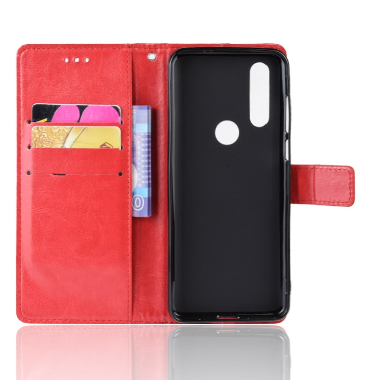 Retro Crazy Horse Texture Horizontal Flip Leather Case for Motorola One Action , with Holder & Card Slots & Photo Frame