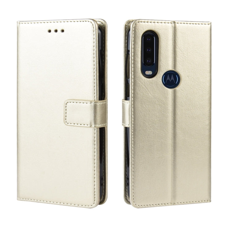 Retro Crazy Horse Texture Horizontal Flip Leather Case for Motorola One Action , with Holder & Card Slots & Photo Frame