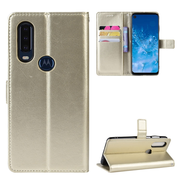Retro Crazy Horse Texture Horizontal Flip Leather Case for Motorola One Action , with Holder & Card Slots & Photo Frame
