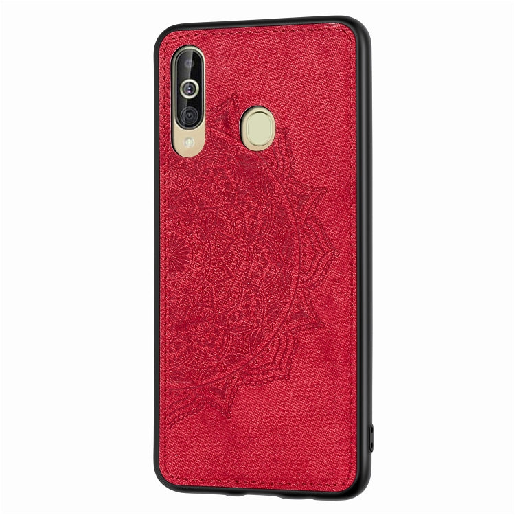 Embossed Mandala Pattern Magnetic PC + TPU + Fabric Shockproof Case for Galaxy A60 / M30, with Lanyard